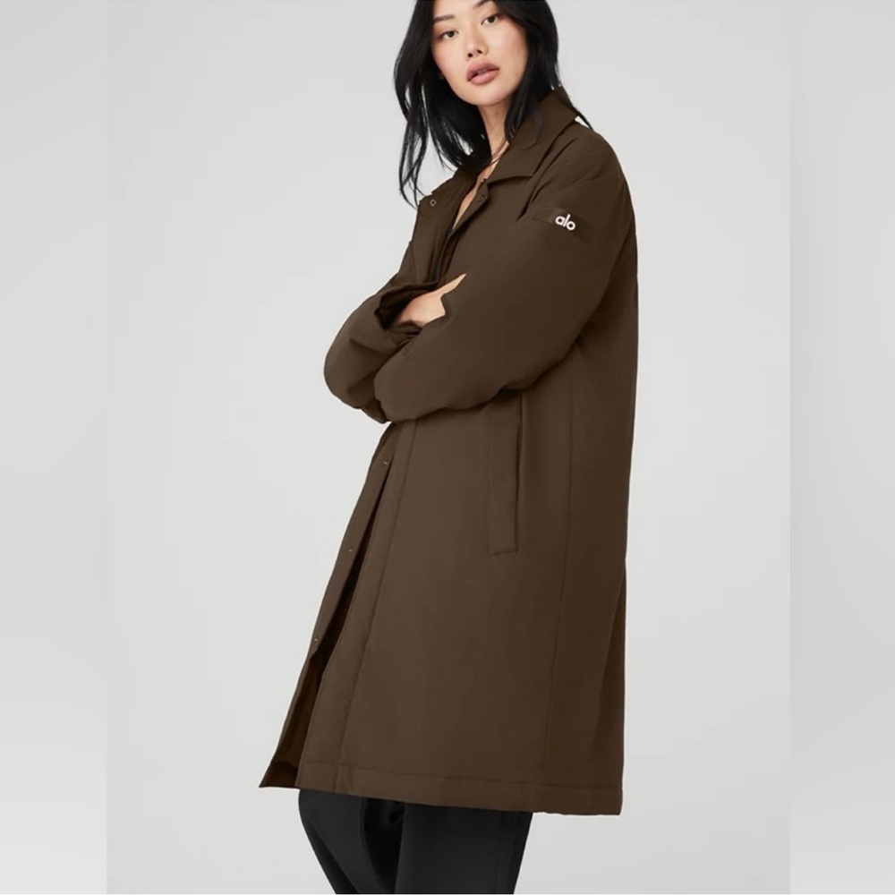 ALO Yoga Brown Trench Coat
